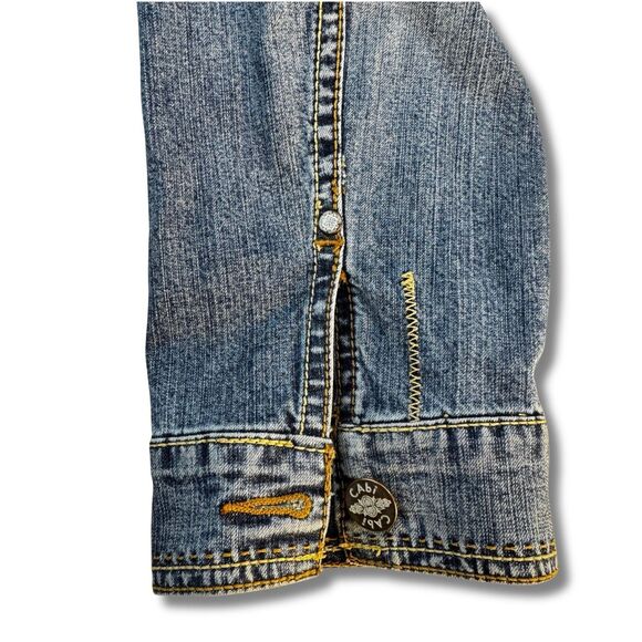 CAbi Denim Jean Jacket Womens Size Medium Blue Chest Pockets #511 - Picture 10 of 16